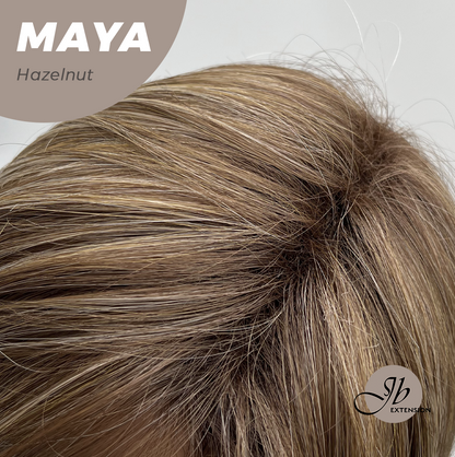 JBEXTENSION 22 Inches Hazelnut Women Fashion Full Machine Wig MAYA HAZELNUT【PLUS PERMATEASE】【BENDY EAR TABS】 Alexwigs