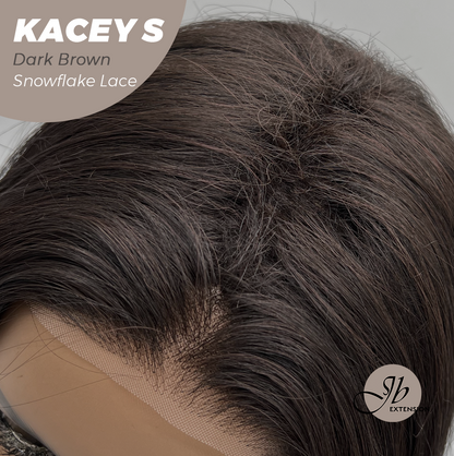 [PRE-ORDER] JBEXTENSION 20 Inches Dark Brown Pre-Cut Snowflake Lace Frontlace Glueless Wig KACEY S DARK BROWN【PERMATEASE】【BENDY EAR TABS】 Alexwigs