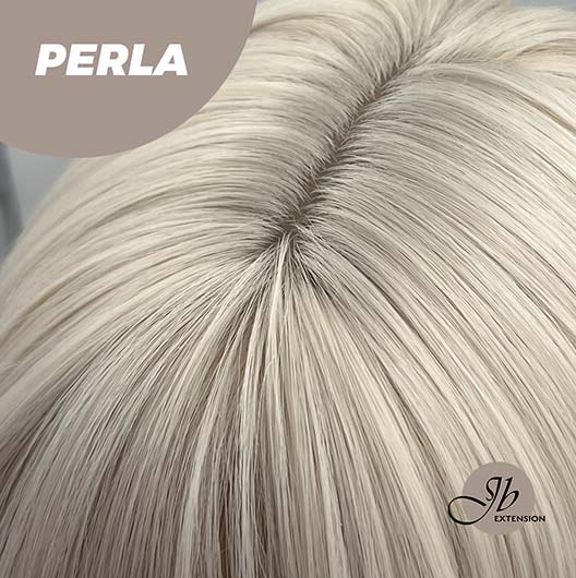 JBEXTENSION 24 Inches White Straight Wig With Bangs PERLA Alexwigs