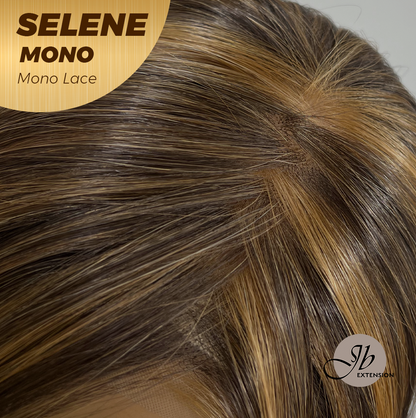 [PRE-ORDER] JBEXTENSION SELENE MONO Monofilament Handmade Wig 6X5 Full Monofilament Hand Tied Top Wig 25 Inches Caramel Mono Lace Wig With Anti-slip Silicone Strips Glueless Wig SELENE MONO【BENDY EAR TABS】 Alexwigs