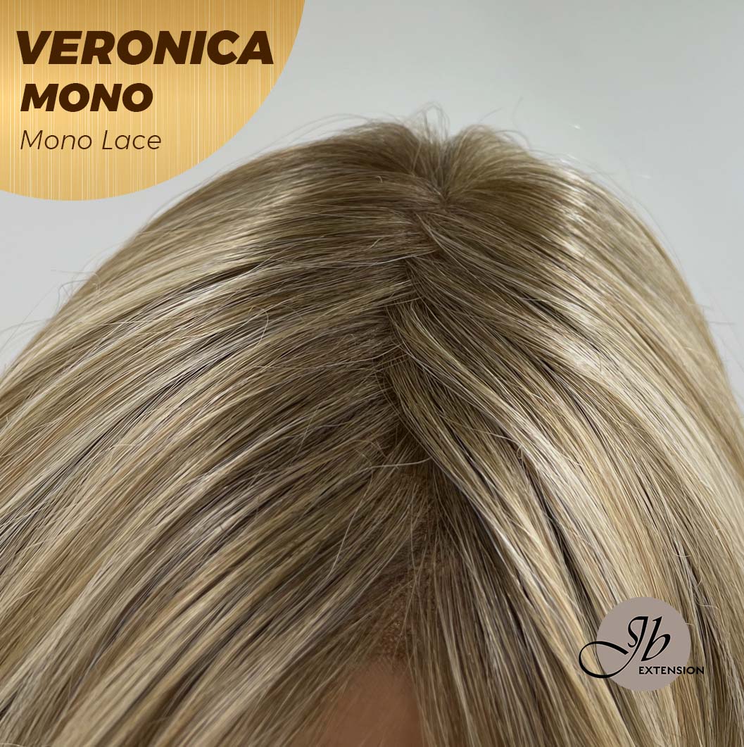 [PRE-ORDER] JBEXTENSION VERONICA MONO Monofilament Handmade Wig 6X5 Full Monofilament Hand Tied Top Wig 12 Inches Blonde Wave Mono Lace Wig With Anti-slip Silicone Strips Glueless Wig VERONICA MONO【BENDY EAR TABS】 Alexwigs