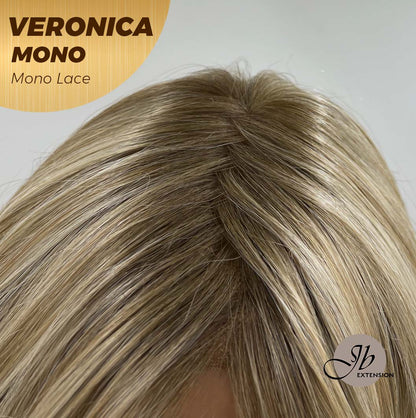 [PRE-ORDER] JBEXTENSION VERONICA MONO Monofilament Handmade Wig 6X5 Full Monofilament Hand Tied Top Wig 12 Inches Blonde Wave Mono Lace Wig With Anti-slip Silicone Strips Glueless Wig VERONICA MONO【BENDY EAR TABS】 Alexwigs