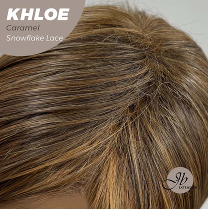 [PRE-ORDER] JBEXTENSION 12 Inches Bob Cut Caramel Pre-Cut Snowflake Lace Frontlace Glueless Wig KHLOE LACE【PERMATEASE】【BENDY EAR TABS】- M/L Alexwigs