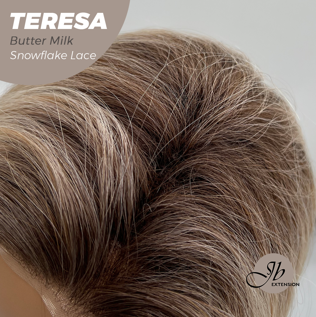 [PRE-ORDER] JBEXTENSION 18 Inches Butter Milk Pre-Cut Snowflake Lace Frontlace Glueless Wig TERESA BUTTER MILK【PERMATEASE】【BENDY EAR TABS】 Alexwigs