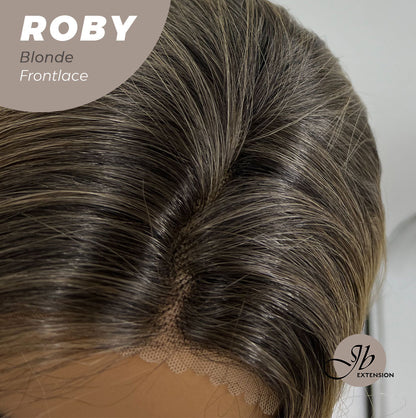 JBEXTENSION 22 Inches Blonde Medium Length Women Pre-Cut Frontlace Glueless Wig ROBY BLONDE Alexwigs