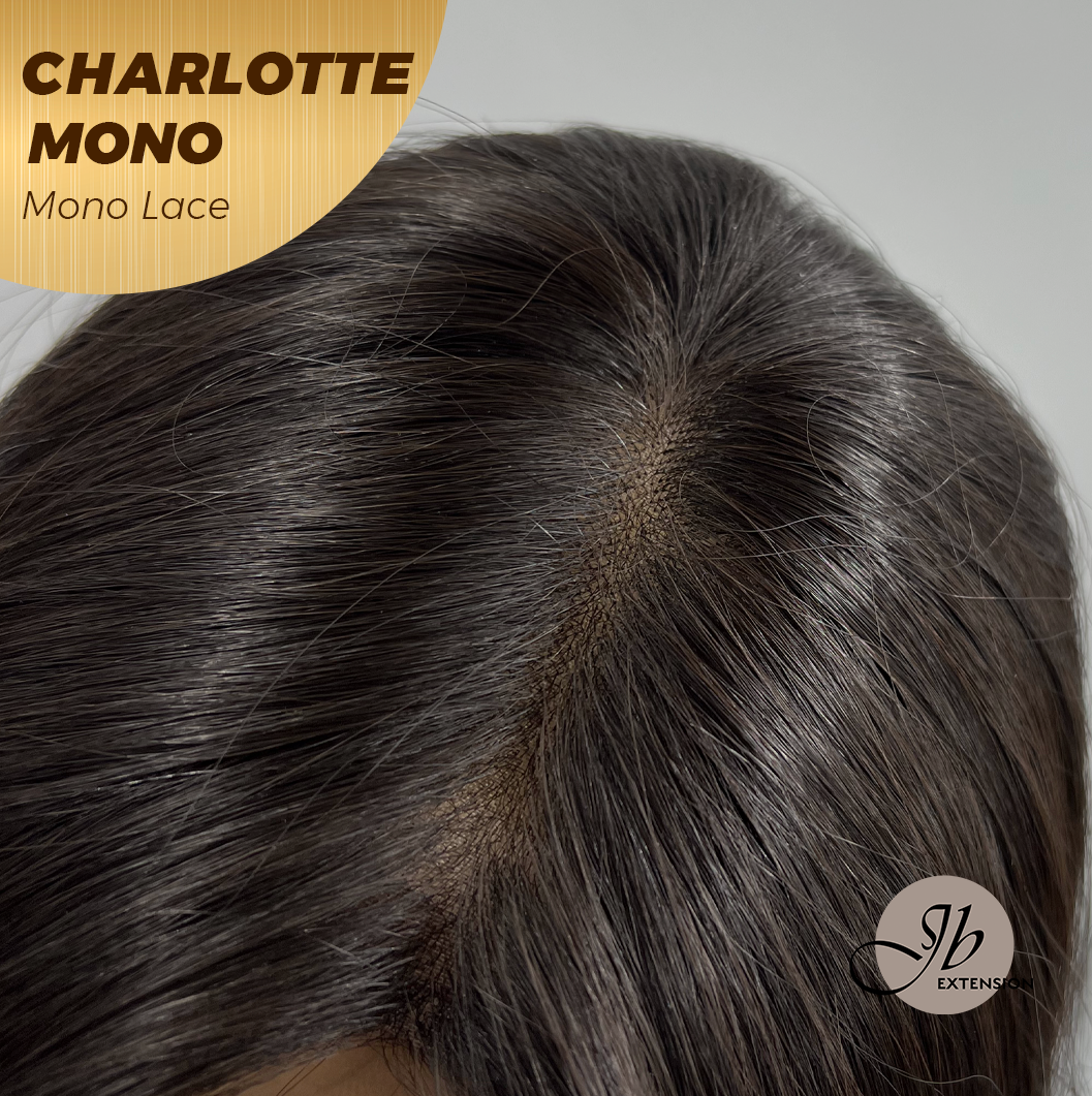 [PRE-ORDER] JBEXTENSION CHARLOTTE MONO Partial Monofilament Wig 22 Inches Natural Black Partial Mono Lace Glueless Wig CHARLOTTE MONO【BENDY EAR TABS】 Alexwigs
