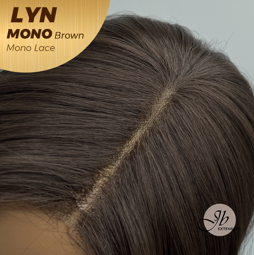 [PRE-ORDER] JBEXTENSION LYN MONO Partial Monofilament Wig 17 Inches Brown Partial Mono Lace Glueless Wig LYN MONO BROWN【BENDY EAR TABS】 Alexwigs