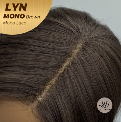 [PRE-ORDER] JBEXTENSION LYN MONO Partial Monofilament Wig 17 Inches Brown Partial Mono Lace Glueless Wig LYN MONO BROWN【BENDY EAR TABS】 Alexwigs