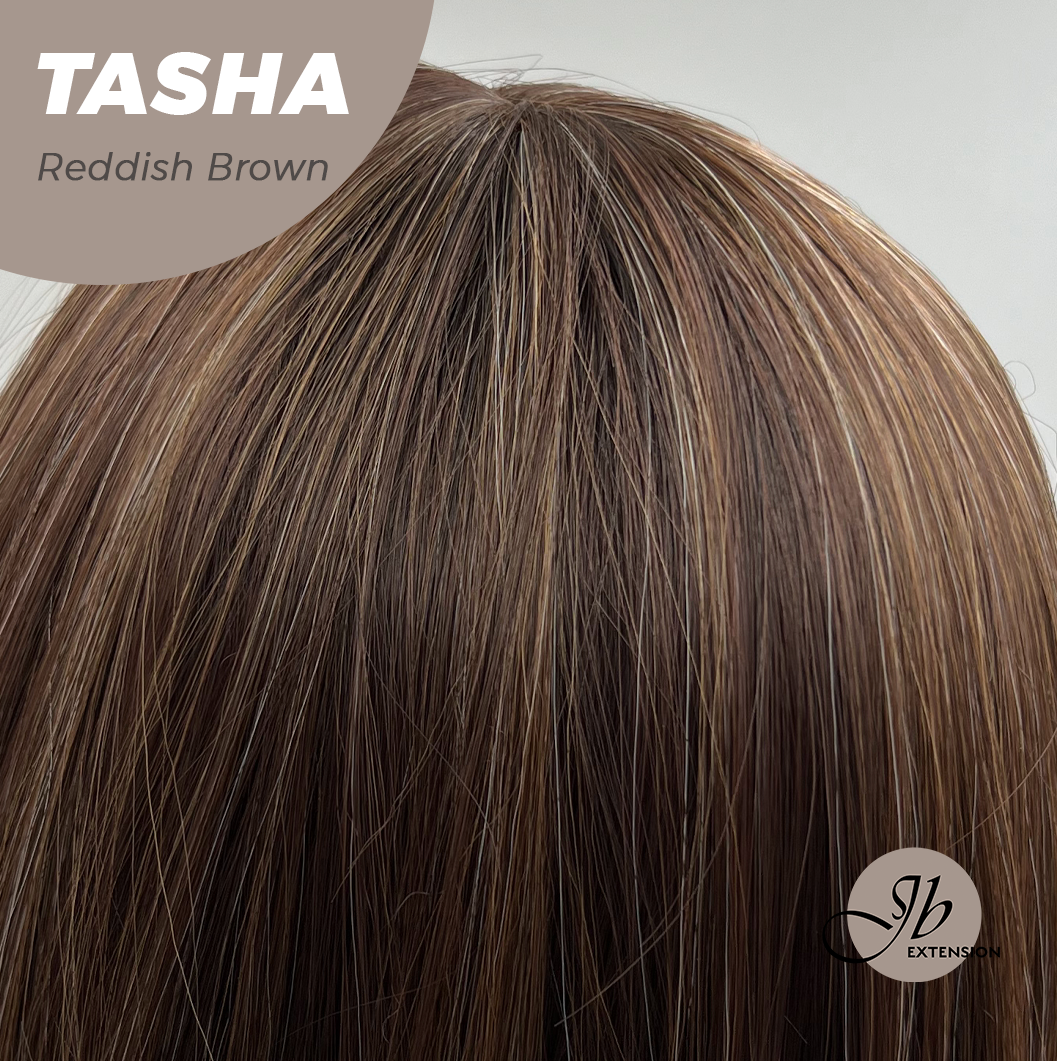 JBEXTENSION 24 Inches Wolf Cut Reddish Brown Women Wig With Bangs TASHA REDDISH BROWN Alexwigs