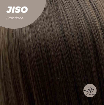 JBEXTENSION 20 Inches Nature Brown Pre-Cut Frontlace Glueless Wig With Bangs JISO Alexwigs