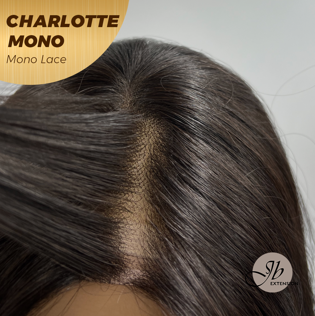 [PRE-ORDER] JBEXTENSION CHARLOTTE MONO Partial Monofilament Wig 22 Inches Natural Black Partial Mono Lace Glueless Wig CHARLOTTE MONO【BENDY EAR TABS】 Alexwigs