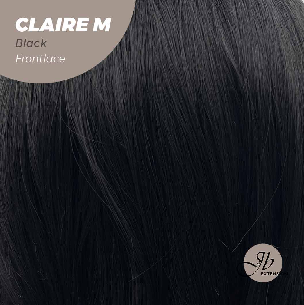 JBEXTENSION 22 Inches Body Wave Jet Black Pre-Cut Frontlace Glueless Wig CLAIRE M BLACK Alexwigs