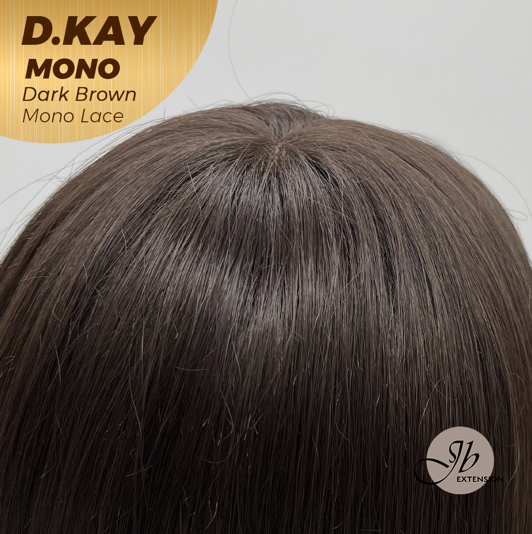 [PRE-ORDER] JBEXTENSION D.KAY MONO Partial Monofilament Wig 18 Inches Dark Brown Partial Mono Lace Glueless Women Fashion Wig D.KAY MONO DARK BROWN【BENDY EAR TABS】 Alexwigs
