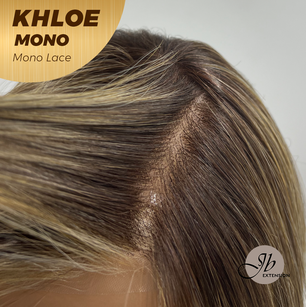 [PRE-ORDER] JBEXTENSION KHLOE MONO Monofilament Handmade Wig 6X5 Full Monofilament Hand Tied Top Wig 12 Inches Bob Cut Hazelnut Blonde Highlight Mono Lace Handmade Futura Fiber Wig With Anti-slip Silicone Strips Glueless Wig KHLOE MONO【BENDY EAR TABS】