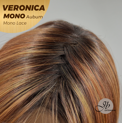 [PRE-ORDER] JBEXTENSION VERONICA MONO Monofilament Handmade Wig 6X5 Full Monofilament Hand Tied Top Wig 12 Inches Auburn Wave Mono Lace Wig With Anti-slip Silicone Strips Glueless Wig VERONICA MONO AUBURN【BENDY EAR TABS】 Alexwigs