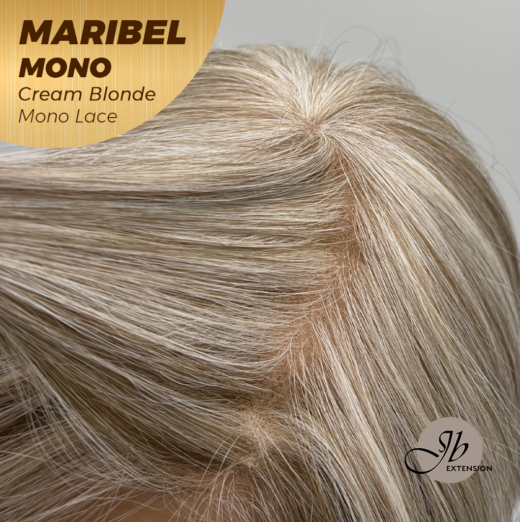 [PRE-ORDER] JBEXTENSION MARIBEL MONO CREAM BLONDE Monofilament Handmade Wig 6X5 Full Monofilament Hand Tied Top Wig 16 Inches Cream Blonde Wave Mono Lace Wig With Anti-slip Silicone Strips Glueless Wig MARIBEL MONO CREAM BLONDE【BENDY EAR TABS】 Alexwigs