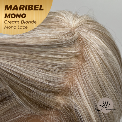 [PRE-ORDER] JBEXTENSION MARIBEL MONO CREAM BLONDE Monofilament Handmade Wig 6X5 Full Monofilament Hand Tied Top Wig 16 Inches Cream Blonde Wave Mono Lace Wig With Anti-slip Silicone Strips Glueless Wig MARIBEL MONO CREAM BLONDE【BENDY EAR TABS】 Alexwigs