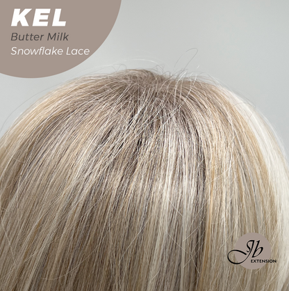 JBEXTENSION 22 Inches Butter Milk Pre-Cut Snowflake Lace Frontlace Glueless Wig KEL BUTTER MILK【PERMATEASE】【BENDY EAR TABS】- M/L Alexwigs