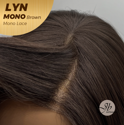 [PRE-ORDER] JBEXTENSION LYN MONO Partial Monofilament Wig 17 Inches Brown Partial Mono Lace Glueless Wig LYN MONO BROWN【BENDY EAR TABS】 Alexwigs