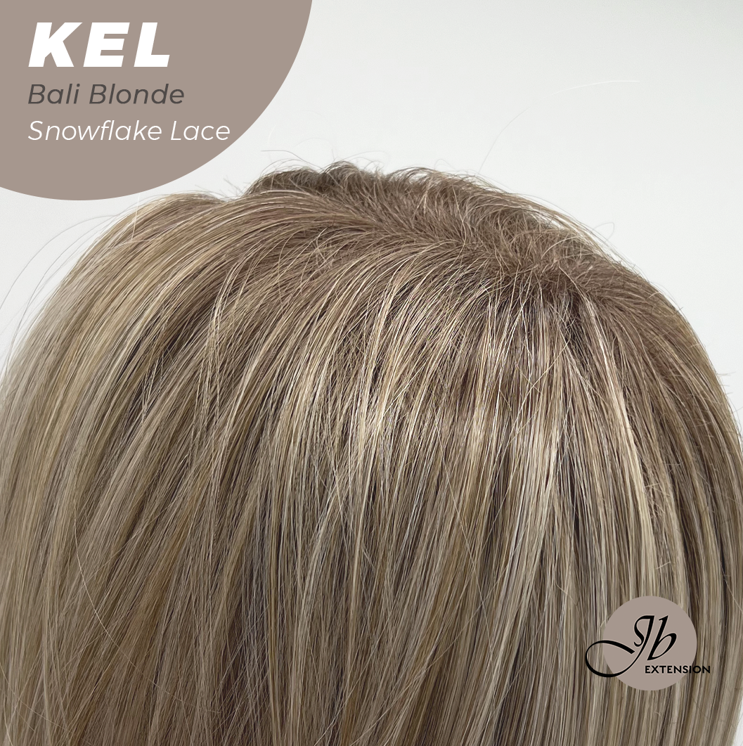 JBEXTENSION 22 Inches Bali Blonde Pre-Cut Snowflake Lace Frontlace Glueless Wig KEL BALI BLONDE【PERMATEASE】【BENDY EAR TABS】- M/L Alexwigs