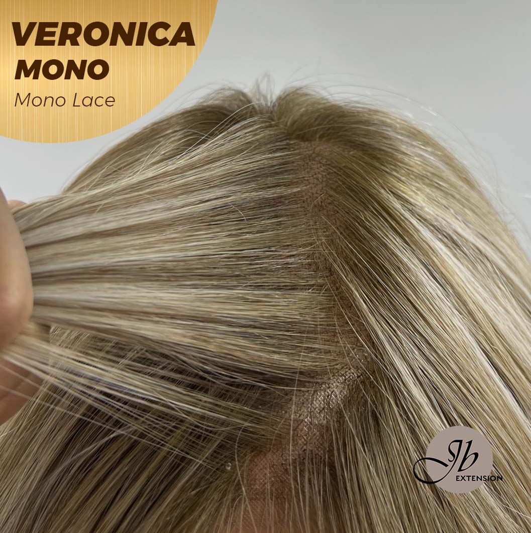 [PRE-ORDER] JBEXTENSION VERONICA MONO Monofilament Handmade Wig 6X5 Full Monofilament Hand Tied Top Wig 12 Inches Blonde Wave Mono Lace Wig With Anti-slip Silicone Strips Glueless Wig VERONICA MONO【BENDY EAR TABS】 Alexwigs