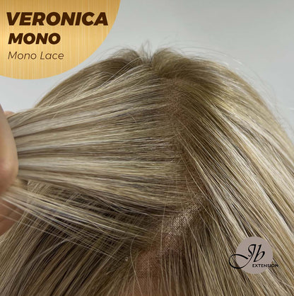 [PRE-ORDER] JBEXTENSION VERONICA MONO Monofilament Handmade Wig 6X5 Full Monofilament Hand Tied Top Wig 12 Inches Blonde Wave Mono Lace Wig With Anti-slip Silicone Strips Glueless Wig VERONICA MONO【BENDY EAR TABS】 Alexwigs