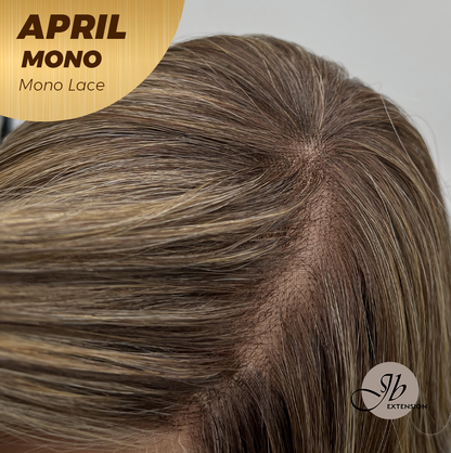 [PRE-ORDER] JBEXTENSION APRIL MONO Monofilament Handmade Wig 6X5 Full Monofilament Hand Tied Top Wig 18 Inches Hazelnut Mono Lace Wig With Anti-slip Silicone Strips Glueless Wig APRIL MONO HAZELNUT【BENDY EAR TABS】 Alexwigs