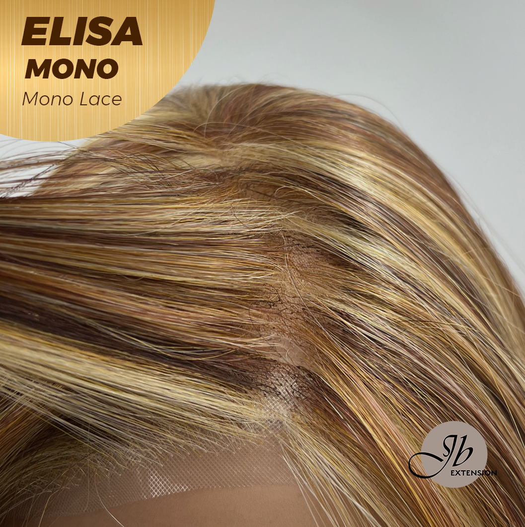 [PRE-ORDER] HOT OF SEASON - JBEXTENSION ELISA MONO Monofilament Handmade Wig 6X5 Full Monofilament Hand Tied Top Wig 16 Inches Crème Caramel Mono Lace Wig With Anti-slip Silicone Strips Glueless Wig ELISA MONO【BENDY EAR TABS】 Alexwigs
