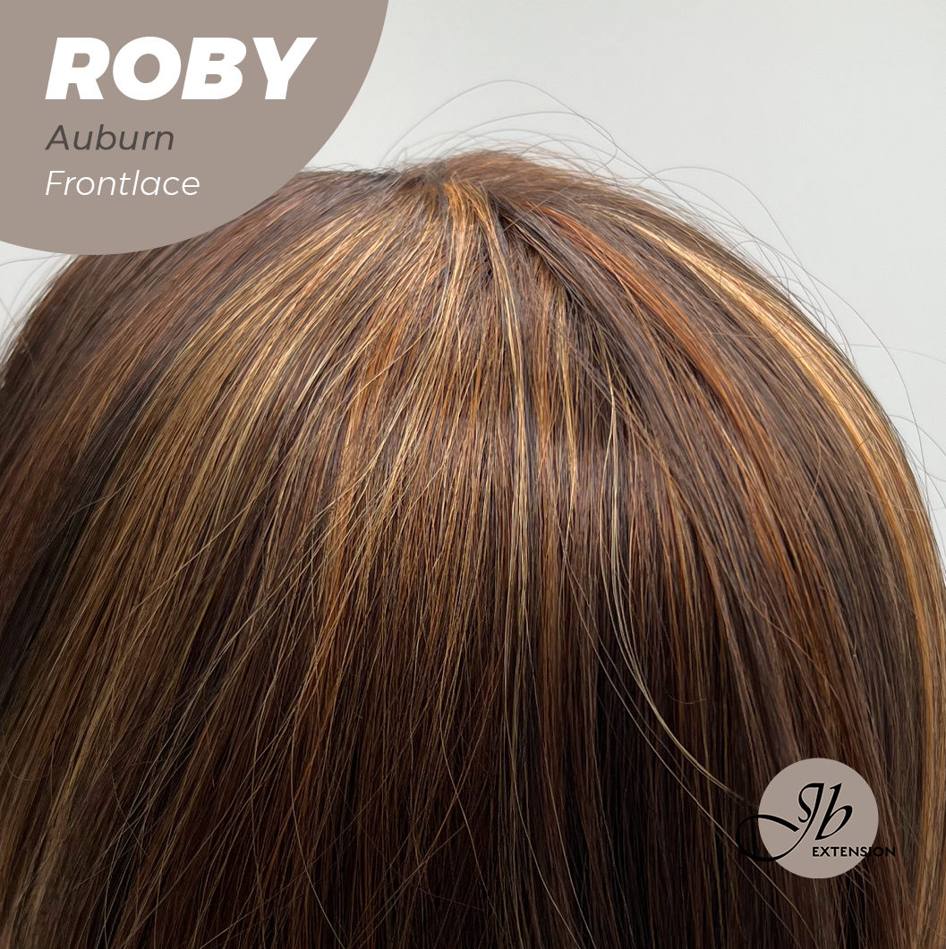 JBEXTENSION 22 Inches Auburn with Highlight Women Pre-Cut Frontlace Glueless Wig ROBY AUBURN Alexwigs