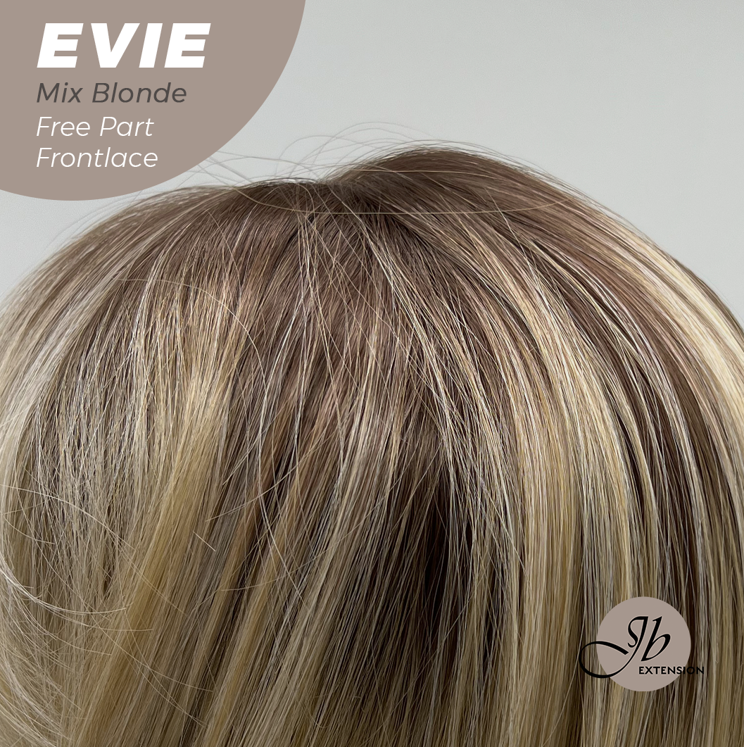 JBEXTENSION 22 Inches Mix Blonde Pre-Cut Free Part Frontlace Glueless Wig EVIE MIX BLONDE Alexwigs