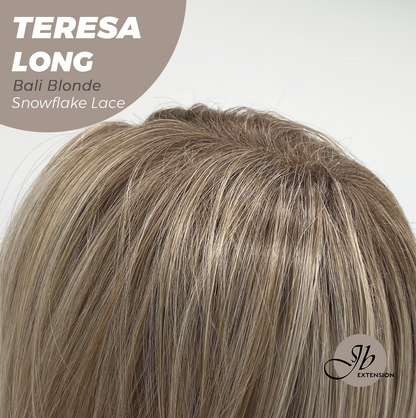 JBEXTENSION 22 Inches Long Bali Blonde Pre-Cut Snowflake Lace Frontlace Glueless Wig TERESA LONG BALI BLONDE【PERMATEASE】【BENDY EAR TABS】 Alexwigs