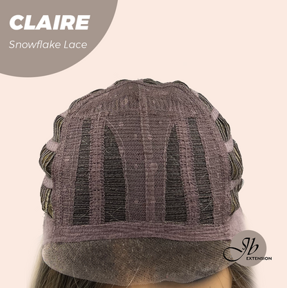 JBEXTENSION 22 Inches Mix Blonde Pre-Cut Snowflake Lace Frontlace Glueless Wig CLAIRE SNOWFLAKE【PERMATEASE】【BENDY EAR TABS】- M/L Alexwigs