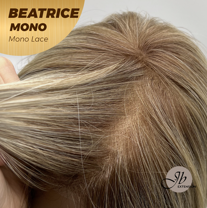 [PRE-ORDER] JBEXTENSION BEATRICE MONO Monofilament Handmade Wig 6X5 Full Monofilament Hand Tied Top Wig 17 Inches Golden Blonde Mono Lace Wig Glueless Wig BEATRICE MONO【BENDY EAR TABS】 Alexwigs
