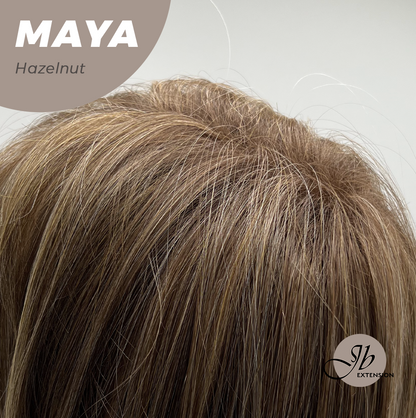 JBEXTENSION 22 Inches Hazelnut Women Fashion Full Machine Wig MAYA HAZELNUT【PLUS PERMATEASE】【BENDY EAR TABS】 Alexwigs