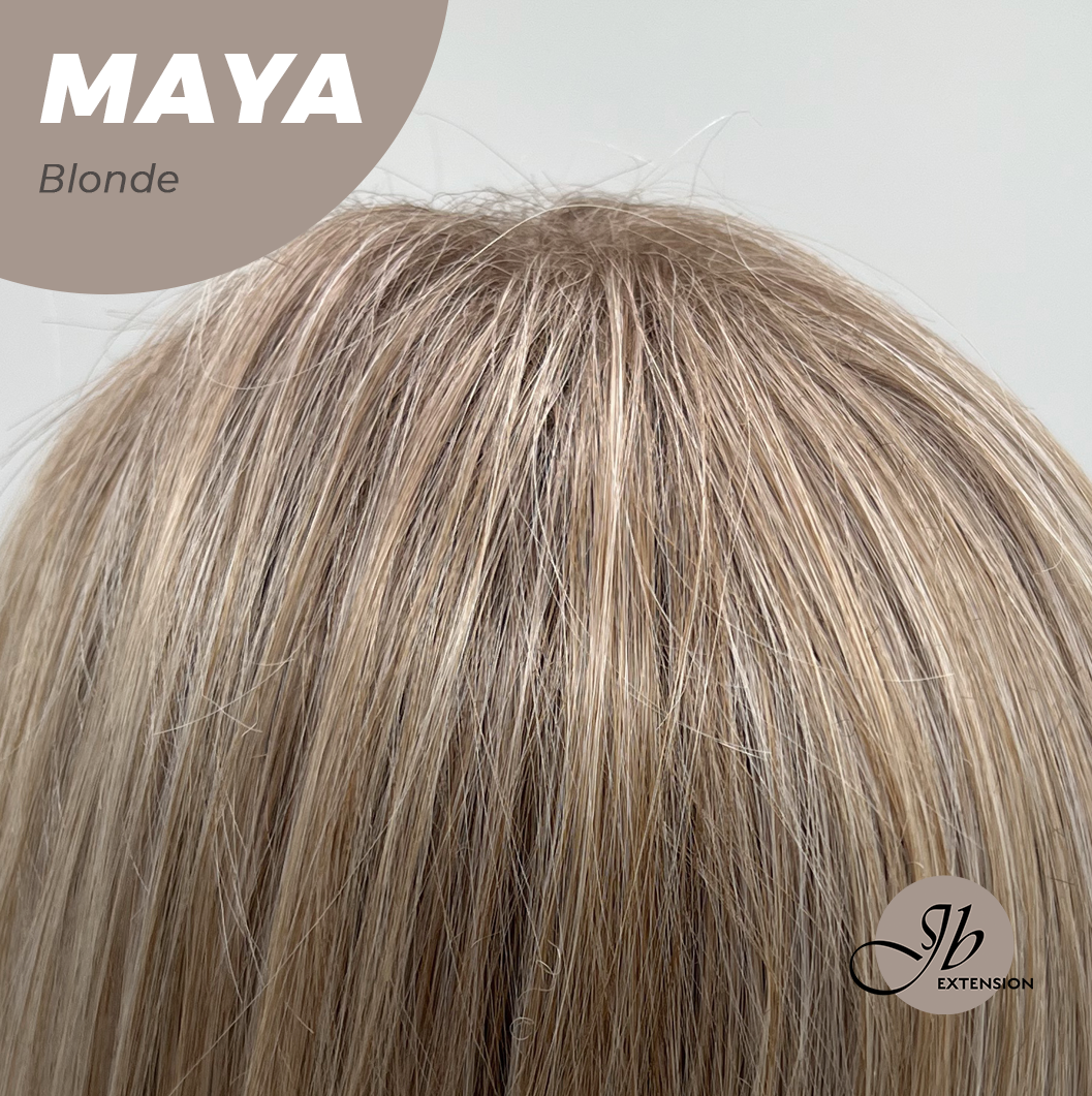 JBEXTENSION 22 Inches Blonde Women Fashion Full Machine Wig MAYA BLONDE【PLUS PERMATEASE】【BENDY EAR TABS】 Alexwigs