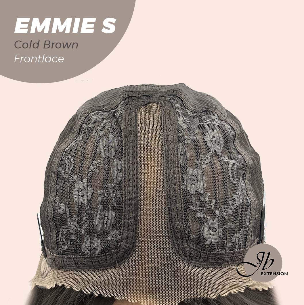 JBEXTENSION 22 Inches Curly Cold Brown Pre-Cut Frontlace Glueless Wig EMMIE S COLD BROWN Alexwigs