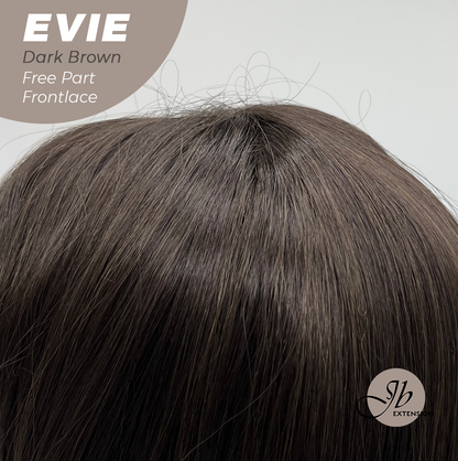 JBEXTENSION 22 Inches Dark Brown Pre-Cut Free Part Frontlace Glueless Wig EVIE DARK BROWN Alexwigs