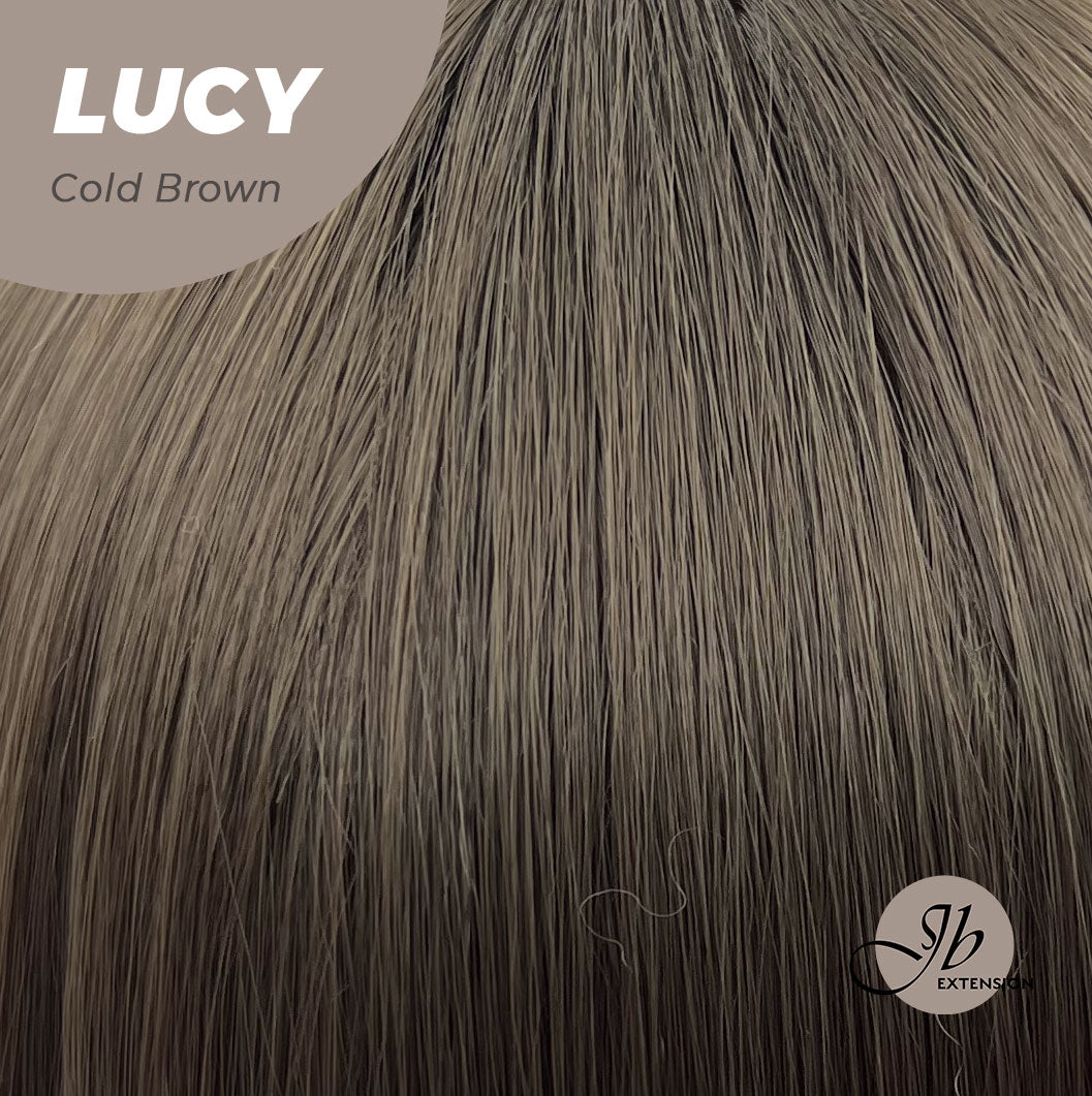 JBEXTENSION 24 Inches Cold Brown Wig With Bangs LUCY COLD BROWN Alexwigs