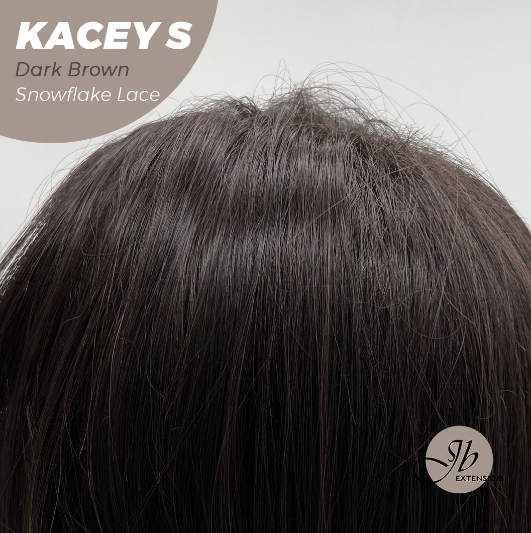 [PRE-ORDER] JBEXTENSION 20 Inches Dark Brown Pre-Cut Snowflake Lace Frontlace Glueless Wig KACEY S DARK BROWN【PERMATEASE】【BENDY EAR TABS】 Alexwigs