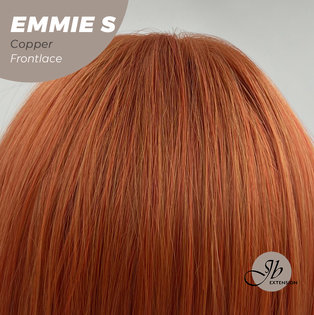 JBEXTENSION 22 Inches Curly Copper Pre-Cut Frontlace Glueless Wig EMMIE S COPPER Alexwigs