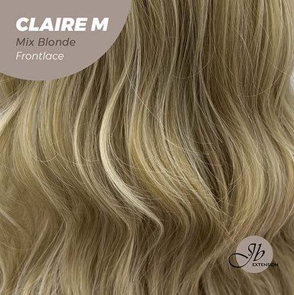 JBEXTENSION 22 Inches Body Wave Mix Blonde Pre-Cut Frontlace Glueless Wig CLAIRE M BLONDE Alexwigs