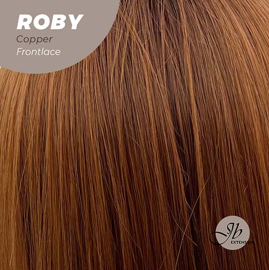 JBEXTENSION 22 Inches Copper Medium Length Women Pre-Cut Frontlace Glueless Wig ROBY COPPER Alexwigs