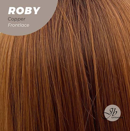 JBEXTENSION 22 Inches Copper Medium Length Women Pre-Cut Frontlace Glueless Wig ROBY COPPER Alexwigs