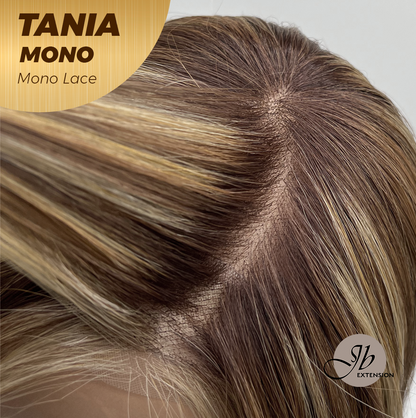 [PRE-ORDER] JBEXTENSION TANIA MONO Monofilament Handmade Wig 6X5 Full Monofilament Hand Tied Top Wig 18 Inches Butter Cream Mono Lace Wig With Anti-slip Silicone Strips Glueless Wig TANIA MONO【BENDY EAR TABS】 Alexwigs