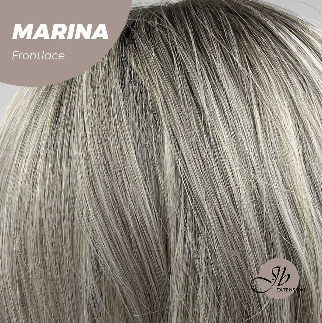 JBEXTENSION 20 Inches Silver Color Wave Pre-Cut Frontlace Glueless Wig MARINA Alexwigs