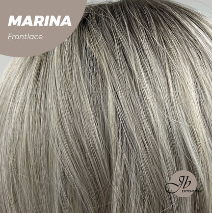 JBEXTENSION 20 Inches Silver Color Wave Pre-Cut Frontlace Glueless Wig MARINA Alexwigs