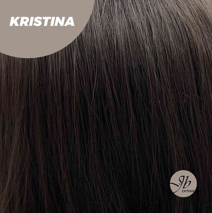 JBEXTENSION 25 Inches Soft Black Curly Wig With Full Bangs KRISTINA Alexwigs