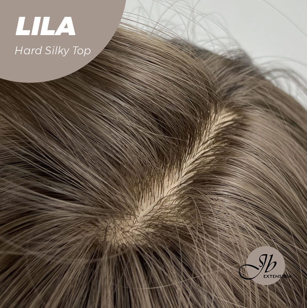 JBEXTENSION 20 Inches Scalpiana Cold Brown Wolf Cut 3.5X4 Hard Silky Top Natural Scalp Effect Wig With Bangs LILA Alexwigs