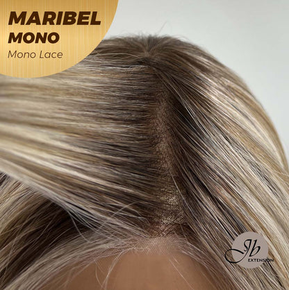 [PRE-ORDER] JBEXTENSION MARIBEL MONO Monofilament Handmade Wig 6X5 Full Monofilament Hand Tied Top Wig 16 Inches Blonde With Dark Root Wave Mono Lace Wig With Anti-slip Silicone Strips Glueless Wig Maribel Mono【BENDY EAR TABS】 Alexwigs