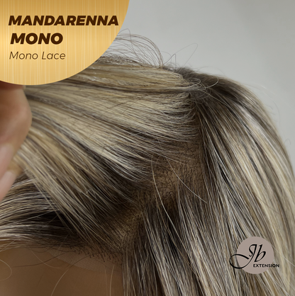 [PRE-ORDER] JBEXTENSION MANDARENNA MONO Monofilament Handmade Wig 6X5 Full Monofilament Hand Tied Top Wig 8 Inches Dark Blonde Mono Lace Handmade Futura Fiber Wig With Anti-slip Silicone Strips Glueless Wig MANDARENNA MONO【BENDY EAR TABS】 Alexwigs